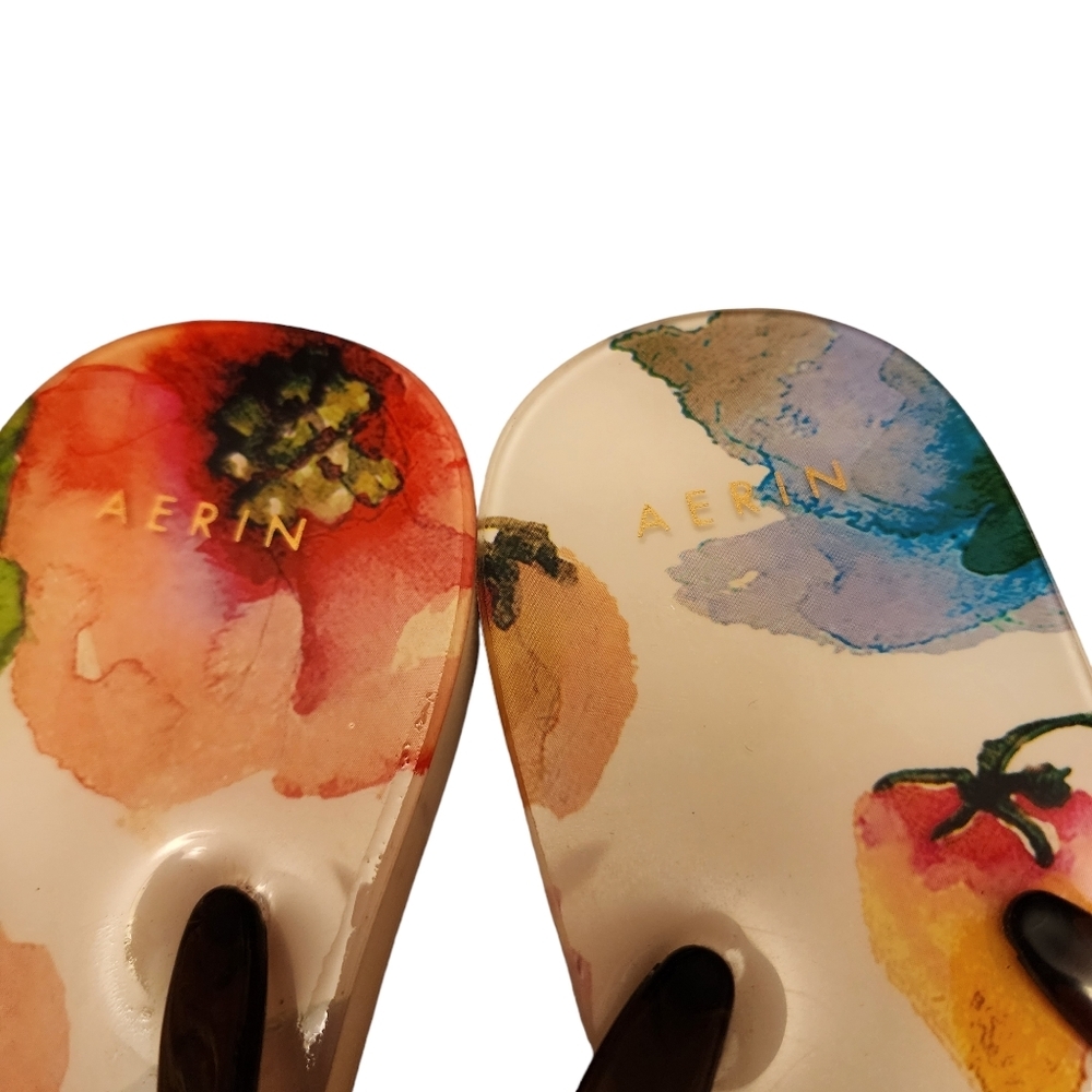 AERIN Georgette Floral Thong Flip Flops Size 7 - Picture 6 of 7
